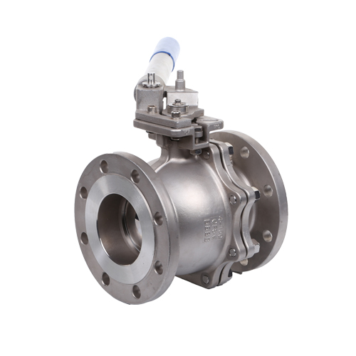 Spring Return Handle Stainless Steel Floating Flange Ball Valve with ISO5211 High Mounting Pad